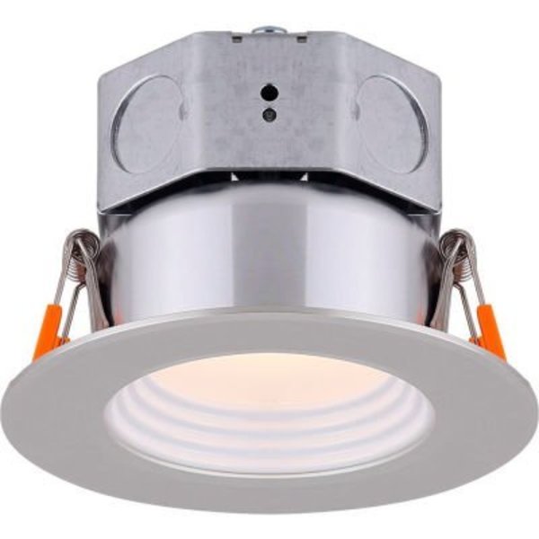 Amax Lighting Amax Lighting 3" Round LED Baffle Recess Down Light, 6W, 120V, 3000K, Nickel LED-BR3P-NKL